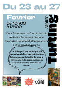 Affiche du stage ados de février 2026